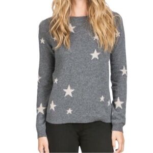 Ply Cashmere Gray Star Sweater - M